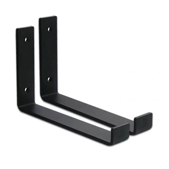 Par(2) Mão Francesa Invertida em Ferro 20cm – Preto
