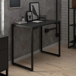 Kit 2 Pés em L Mesa Industrial 73x43cm com Regulagem Preta