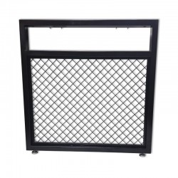 Pé de Mesa Estilo Industrial Tela Otis com Nivelador 78x75cm Preto
