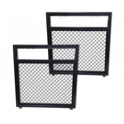 Par(2) Pé de Mesa Estilo Industrial Tela Otis com Nivelador 78x75cm Preto