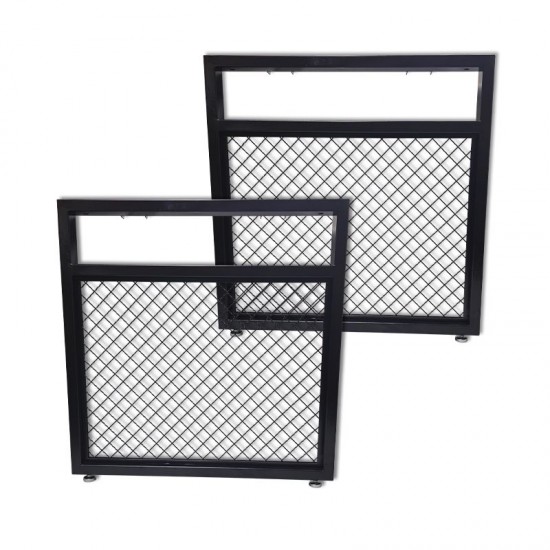 Par(2) Pé de Mesa Estilo Industrial Tela Otis com Nivelador 78x75cm Preto