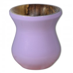 Cuia Madeira Nobre Imbuia Chimarrão Perolizada Lilás Pastel