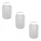 Conjunto 3 Potes Para Mantimentos Vidro Jateado 3,2L Branco