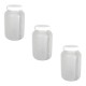 Conjunto 3 Potes Para Mantimentos Vidro Jateado 3,2L Branco