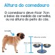 Comedouro Metal Duplo Pequeno com Altura Regulável – Vermelho Pigmentado