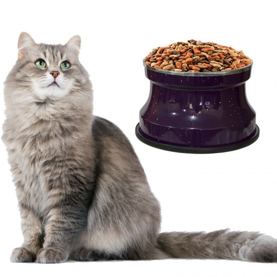Comedouro Alumínio Gatos Medio 400ml – Roxo Pigmentado