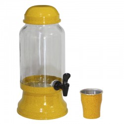 Suqueira Barrica para Suco em Vidro 3,2 Litros Amarelo