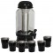 Barrica Suqueira 3,2 Lt com Copos e Porta Gelo Completa Preto Liso