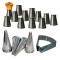 Kit Pizza Cone: 12 Suportes assar + 24 Cones 12cm + Faca