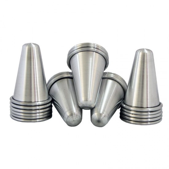 Kit 20 Cones para Pizza Cone em Alumínio Polido 6cm