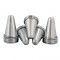 Kit 50 Cones para Pizza Cone em Alumínio Polido 6cm