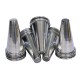 Kit 50 Cones para Pizza Cone em Alumínio Polido 8cm