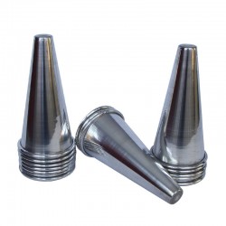 Kit 10 Cones para Pizza Cone em Alumínio Polido 10cm