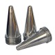 Kit 24 Cones para Pizza Cone em Alumínio Polido 14cm