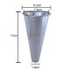 Kit 10 Cones para Pizza Cone em Alumínio Polido 17cm