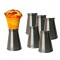 30 Suporte para Assar Individual Médio para Cones 10 12 e 14cm Escovado