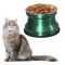 Comedouro Alumínio Gatos Medio 400ml – Verde Verniz