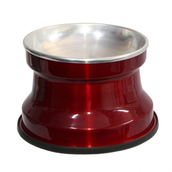 Comedouro Alumínio Gatos Medio 400ml – Vermelho Verniz