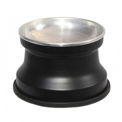 Comedouro Alumínio Gatos Medio 400ml – Preto Liso