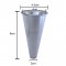 Cone para Pizza Cone em Alumínio Polido 6cm