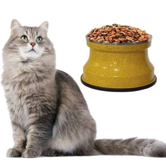 Comedouro Alumínio Gatos Medio 400ml – Amarelo Pigmentado