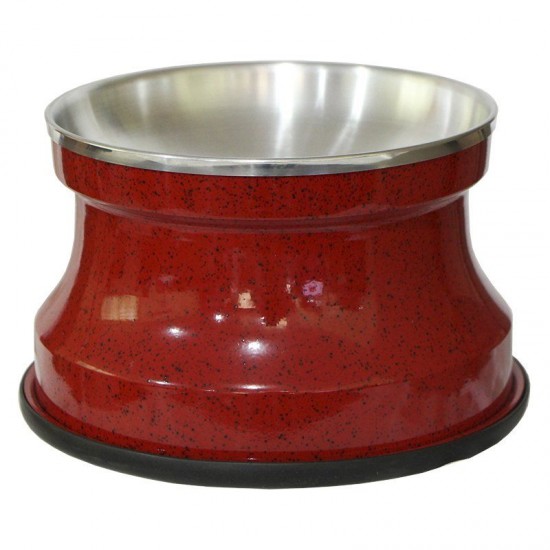 Comedouro Alumínio Gatos Medio 400ml – Vermelho Pigmentado