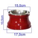 Comedouro Alumínio Gatos Medio 400ml – Vermelho Pigmentado