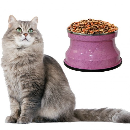 Comedouro Alumínio Gatos Medio 400ml – Rosa Pigmentado