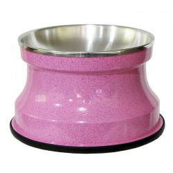 Comedouro Alumínio Gatos Medio 400ml – Rosa Pigmentado
