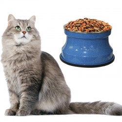 Comedouro Alumínio Gatos Medio 400ml – Azul Pigmentado