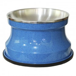 Comedouro Alumínio Gatos Medio 400ml – Azul Pigmentado