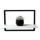 Prateleira Quadro Retangular Horizontal 40x28 com Base Branca