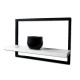 Prateleira Quadro Retangular Horizontal 40x28 com Base Branca