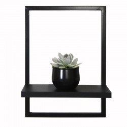 Prateleira Quadro Retangular Vertical 40x28 com Base Preta