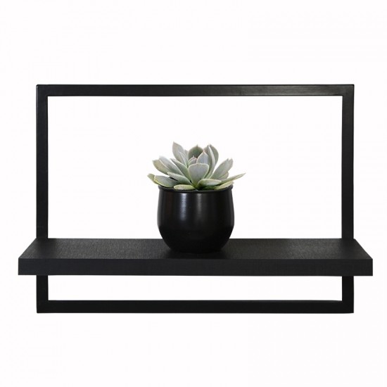 Prateleira Quadro Retangular Horizontal 40x28 com Base Preta