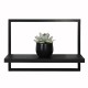 Prateleira Quadro Retangular Horizontal 40x28 com Base Preta
