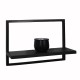 Prateleira Quadro Retangular Horizontal 40x28 com Base Preta