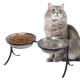 Comedouro Alto para Gatos em Inox Duplo – Roxo