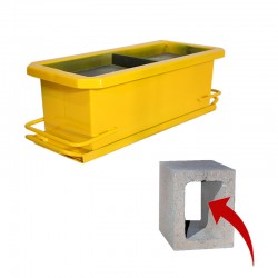 Forma para Meio Bloco de Concreto N14 Manual com Fundo Vazado
