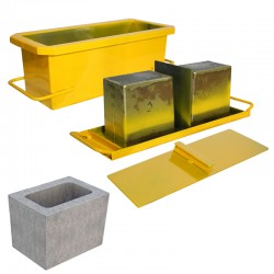 Forma para Meio Bloco de Concreto N14 Manual com Fundo Fechado