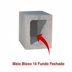 Forma para Meio Bloco de Concreto N14 Manual com Fundo Fechado