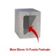 Forma para Meio Bloco de Concreto N14 Manual com Fundo Fechado