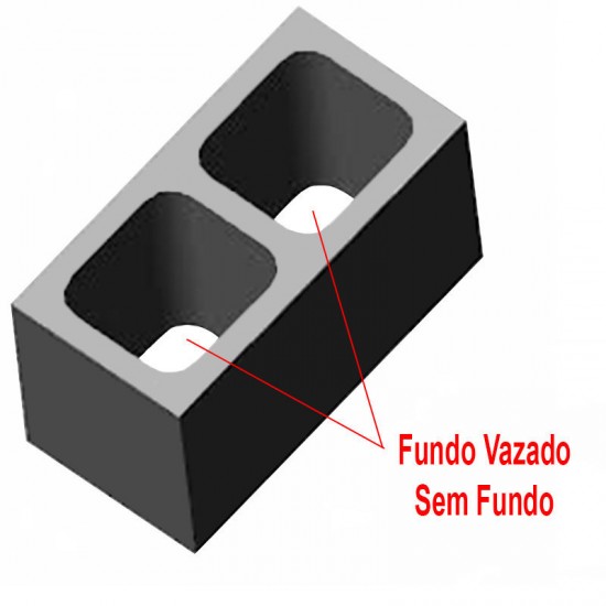 Forma para Bloco de Concreto N14 Manual com Fundo Vazado
