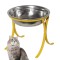 Comedouro Alto para Gatos em Inox Simples 580ml – Amarelo